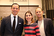 Oberpollinger München  Managing Director Alexander Repp, Sophie Villerete-Ménand und Jakob David Czarnecki von Robertet. "Platinum Bar" Exklusiv @ Oberpollinger Beauty Department, München. Weltpremiere am 07.07.2016 (©Foto: Martin Schmitz)